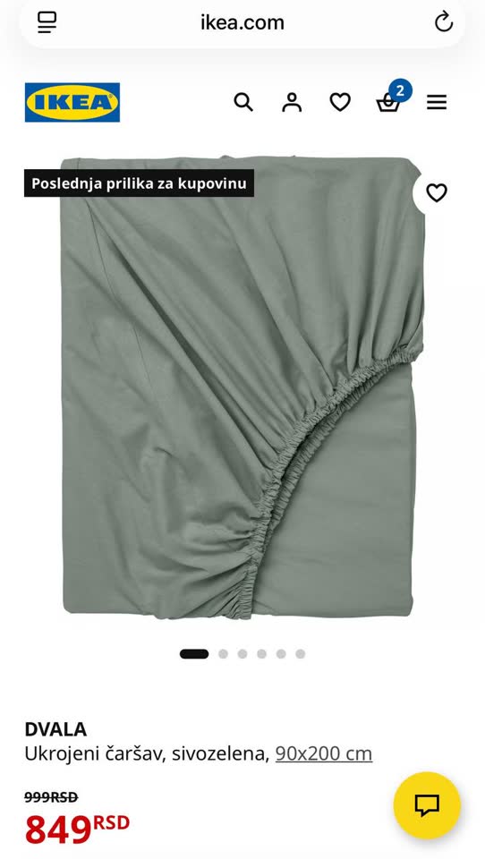 IKEA čaršavi, dostupna 2 kom. Dimenzije 90*200. U odličnom stanju, korišćeni par puta,