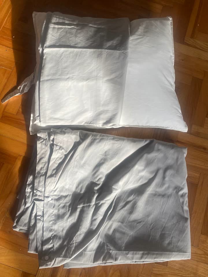 Nova IKEA jastuk i posteljina 1,5/2, korišćeno jednom, nakon pranja, 1000, centar Beograda