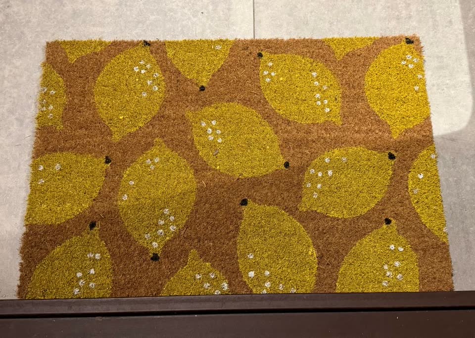 Придверный коврик IKEA RENKAVLE лимоны, 40x60 см