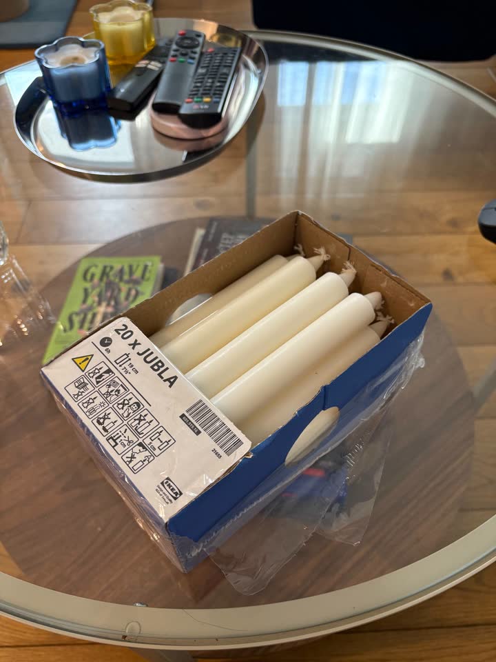 Набор свечей IKEA Jubla и набор подсвечников IKEA