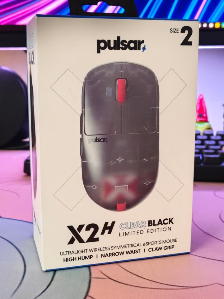 Limitirana miša Pulsar X2H Clear Black + dongle 4KHz