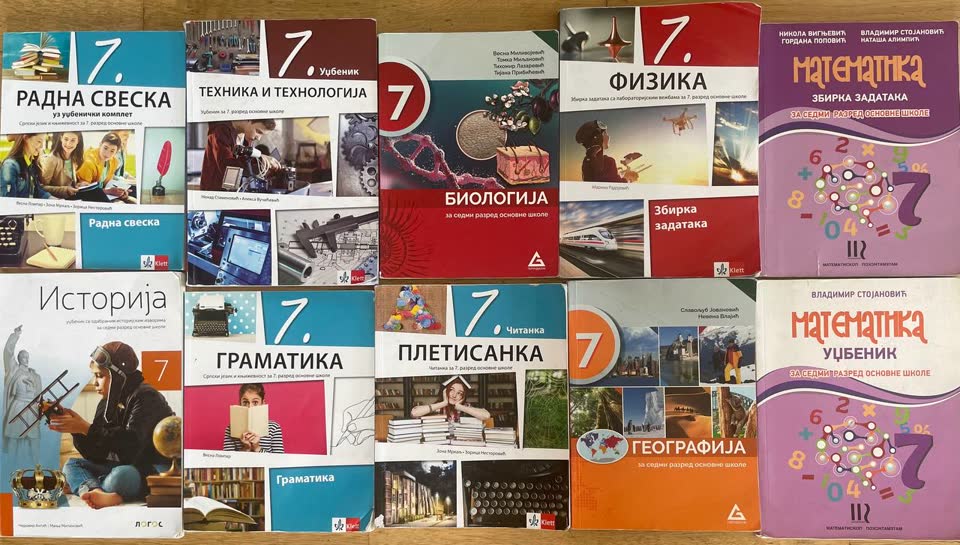 Prodajem udžbenike 7. razred, 7. razred