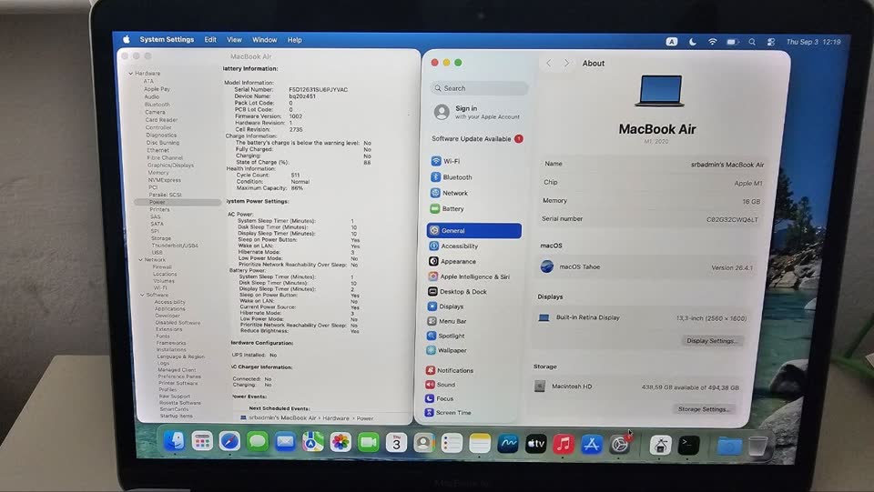 Macbook Air M1 13" 2020 Space Grey