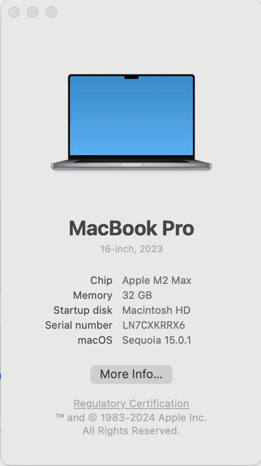 Prodajem MacBook Pro 16” 2023 — M2 Max / 32GB / 1TB
