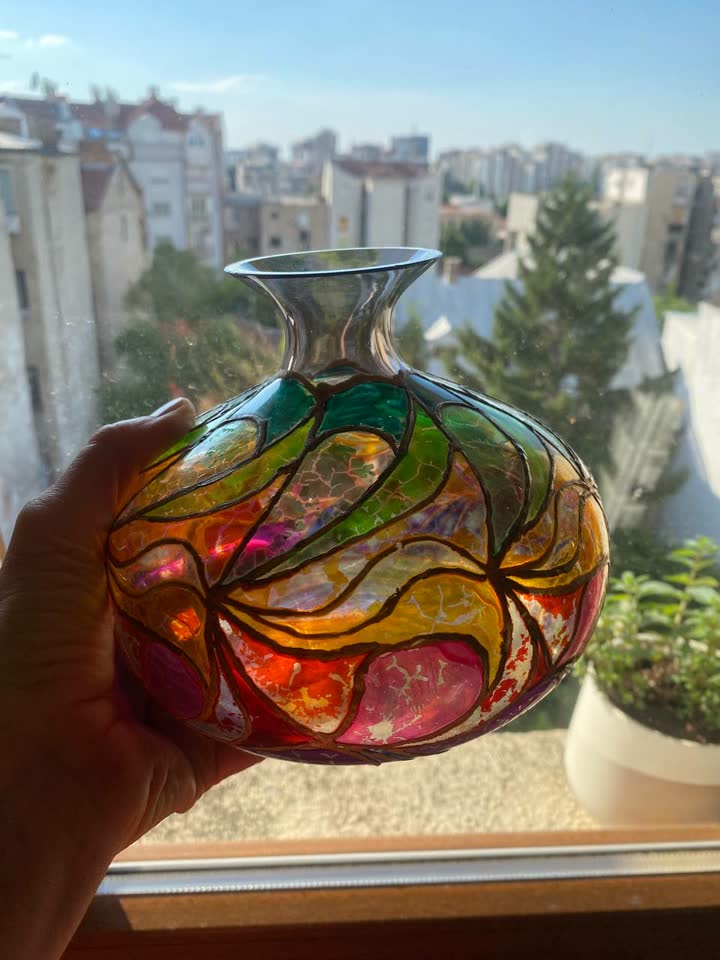 Витражная ваза