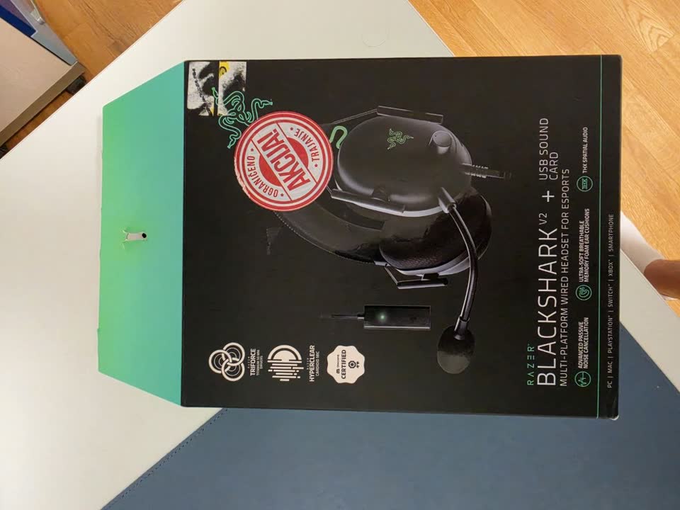 Razer BlackShark v2 + USB звуковая карта + микрофон