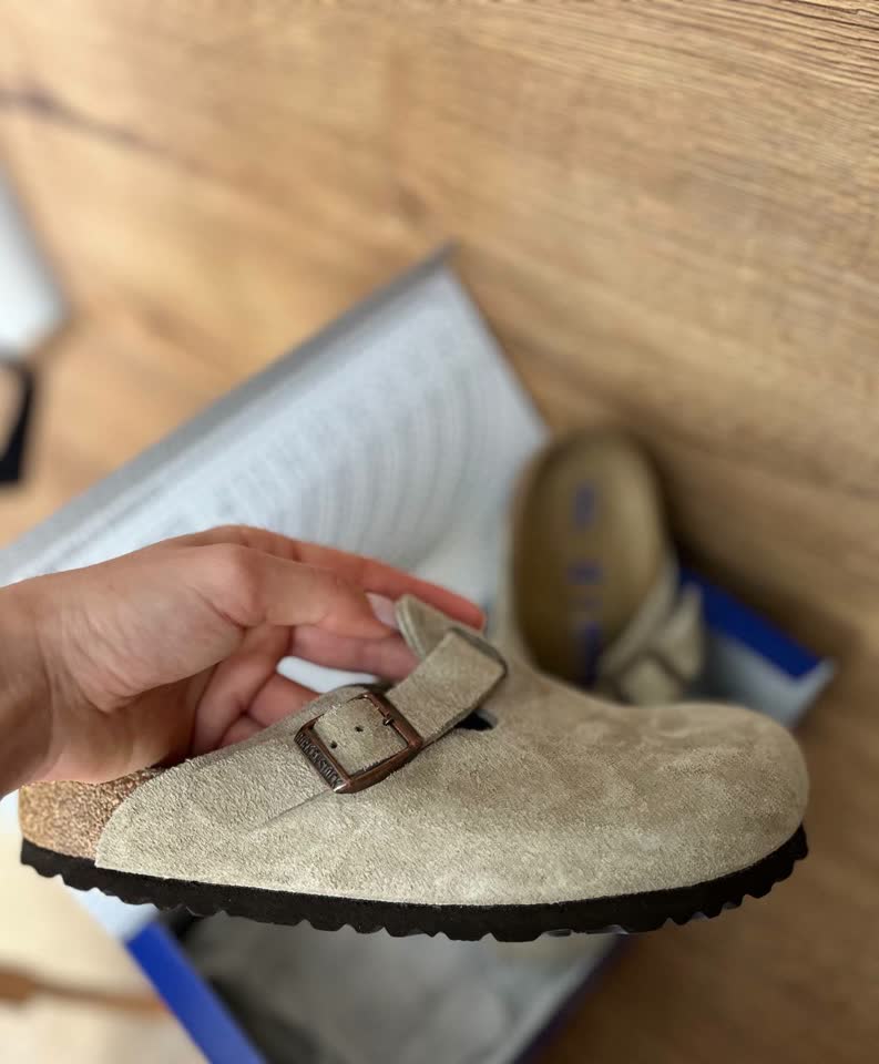 birkenstock boston taupe 38