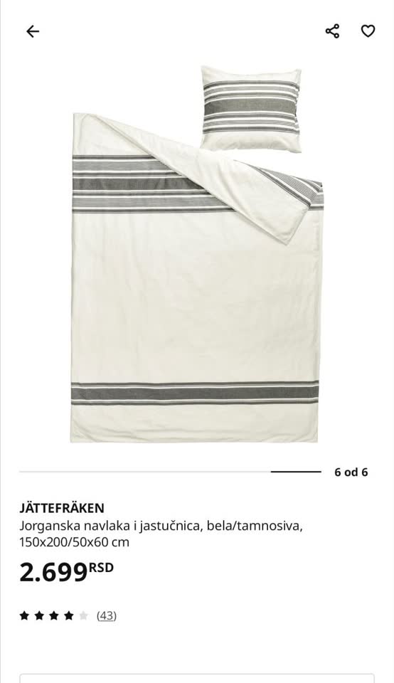 navlaka za jorgan 150-200 i jastučnica