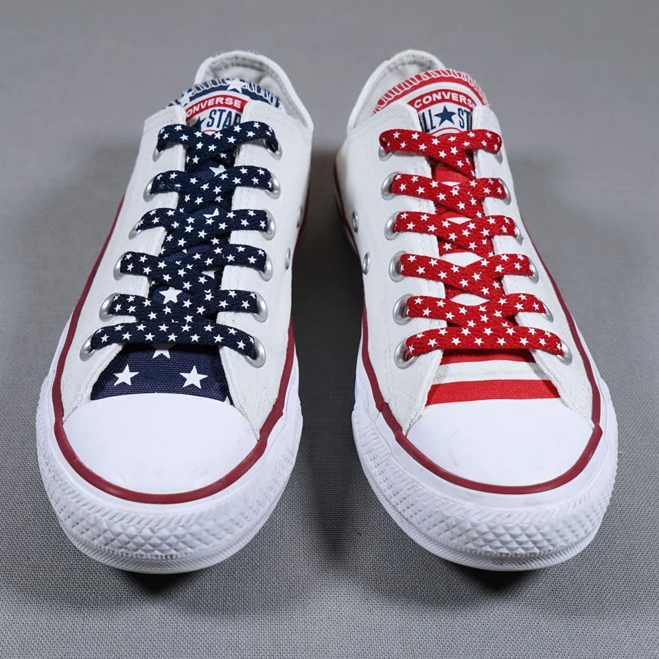 Кеды Converse All Star USA 🇺🇸 белые низкие, звезды и полосы, оригинал, р.37