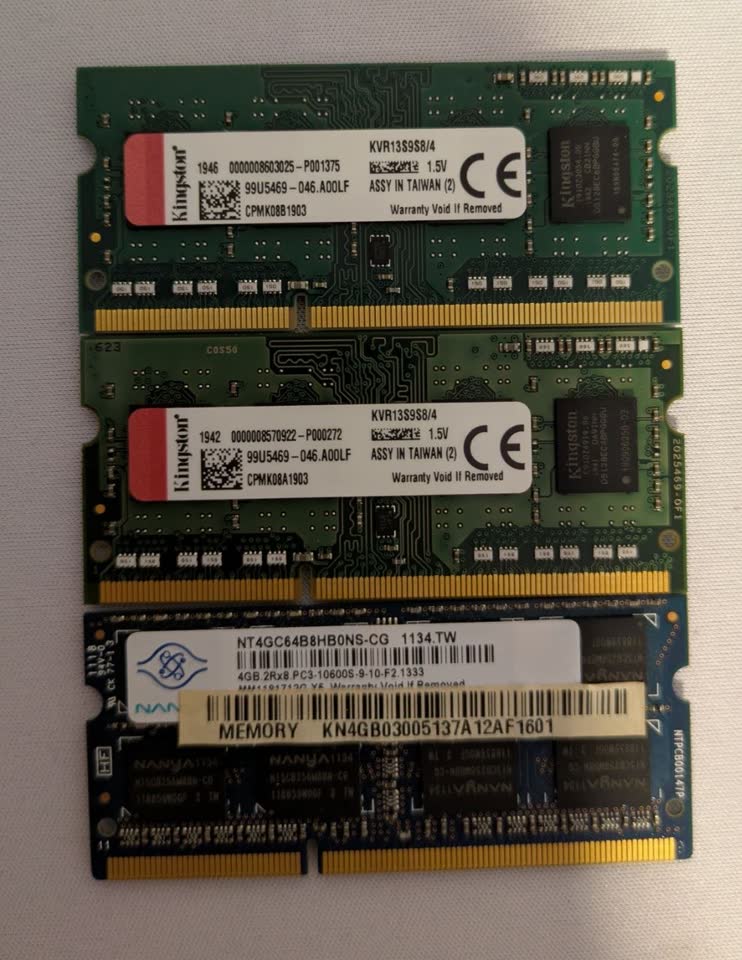 Laptop memorija DDR3 PC3-10600 4GB