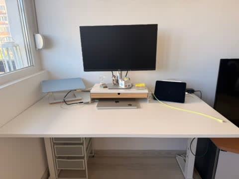 Стол MITTZON IKEA 140*80 полностью белый