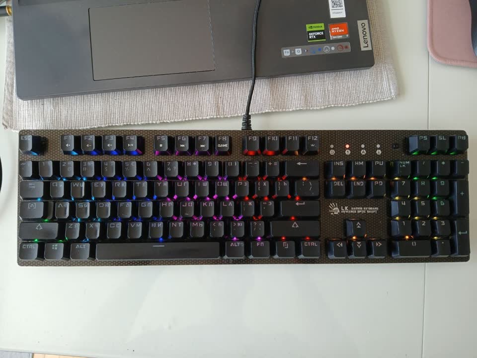 Игровая клавиатура A4Tech Light Strike с RGB-подсветкой