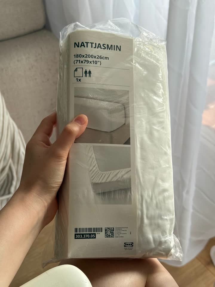 Простынь на резинке IKEA NATTJASMIN