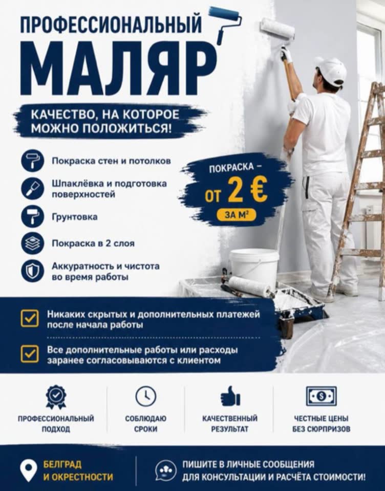 Profesionalno farbanje zidova i plafona