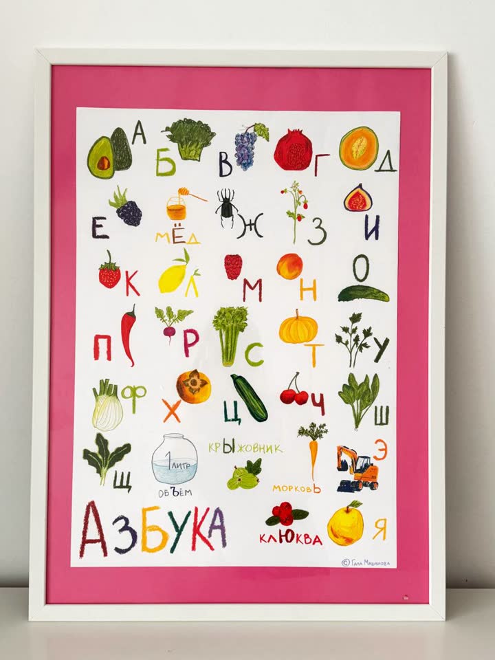 A3 alfabet u belom IKEA ramu