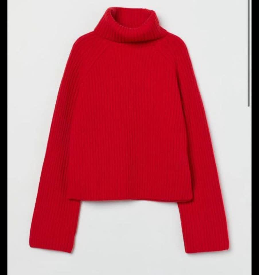 Женский красный джемпер H&M