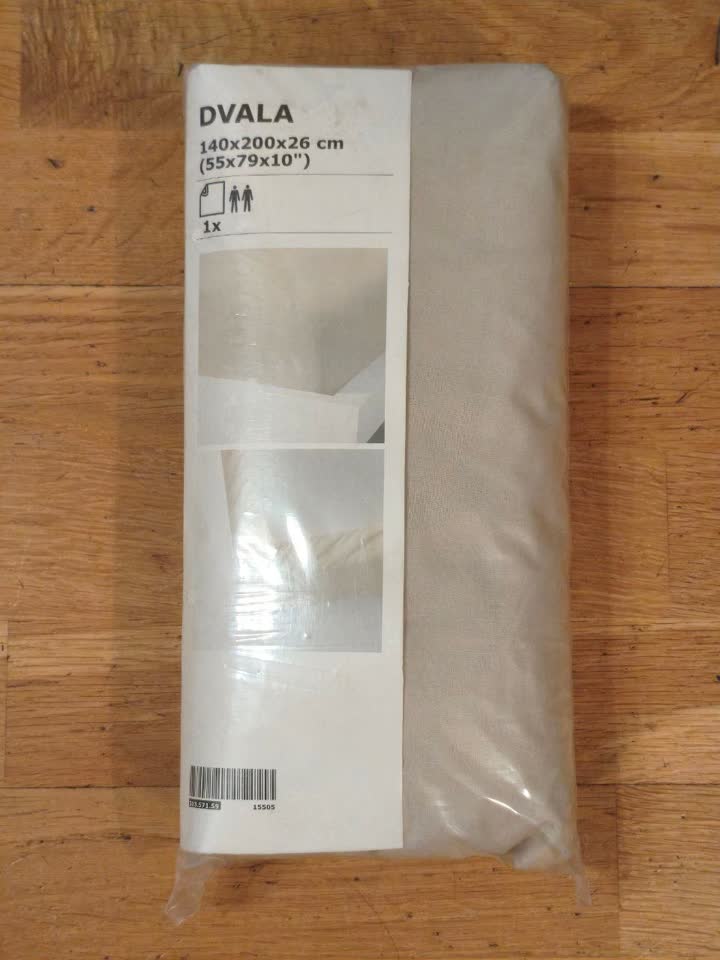 Nova plahta sa gumom IKEA DVALA 140x200 cm