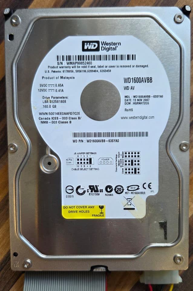 Отдам трёхдюймовый IDE HDD 160 GB. Земун - Доњи град