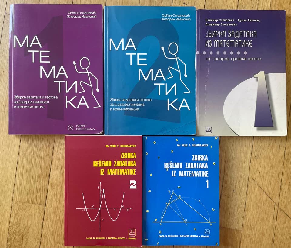 Prodajem udžbenike za 10. gimnaziju, 2. razred i 1. razred