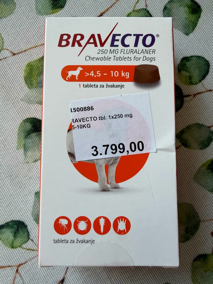 Bravecto za pse 4,5–10 kg
