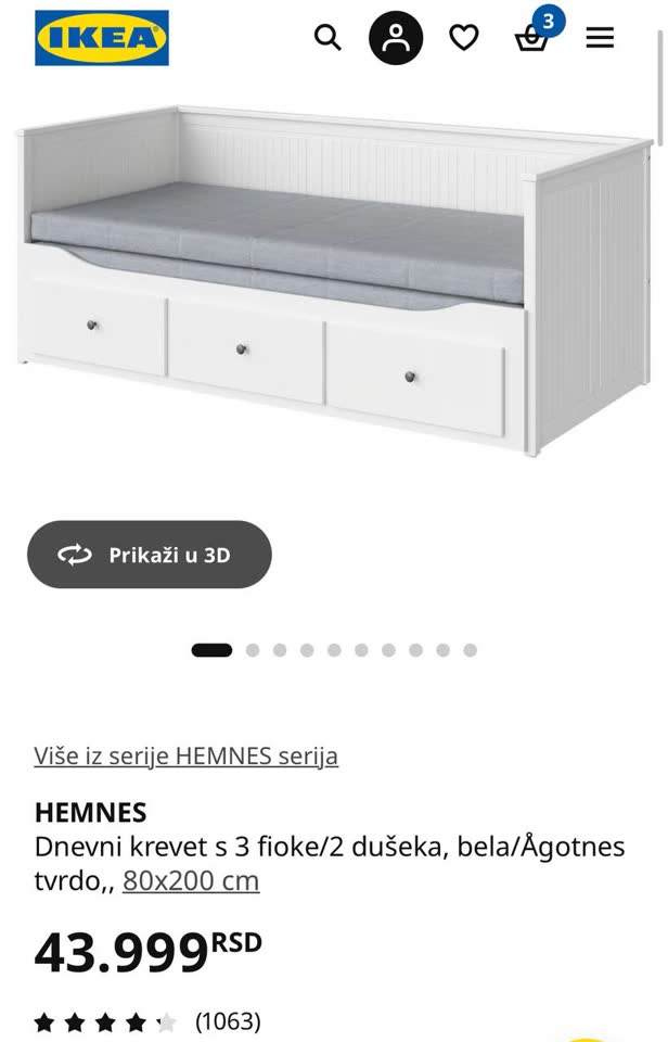 HEMNES krevet (IKEA) u odličnom stanju