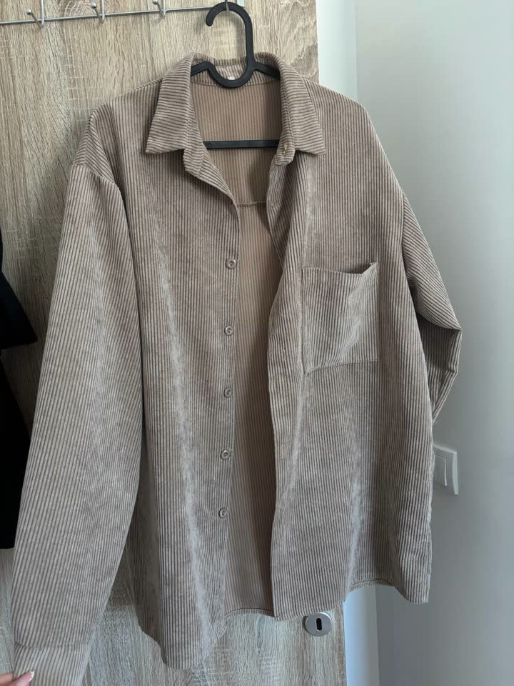 Рубашка вельветовая унисекс, мужской размер L / Пальто H&M, размер M-L