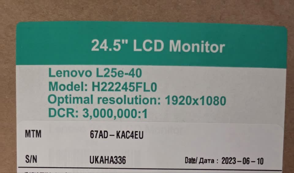 Монитор LCD Lenovo 24.5" FHD