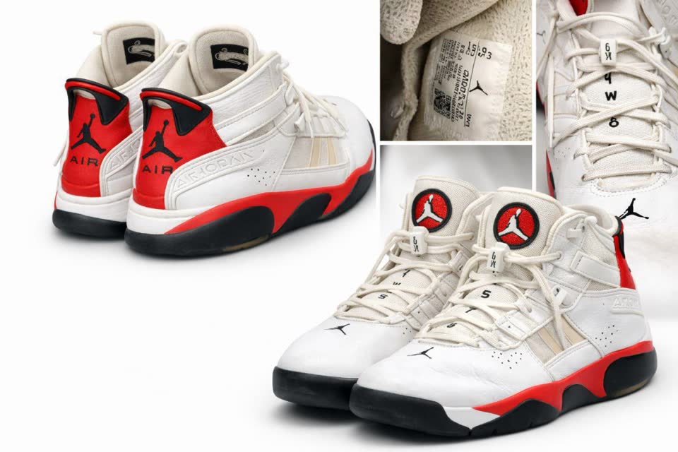 Легендарные кроссовки Air Jordan, бело-красные