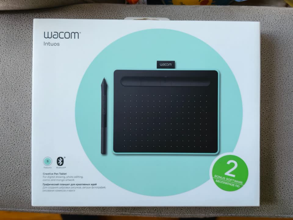 Графический планшет Wacom Intuos S Bluetooth CTL-4100WLE-N