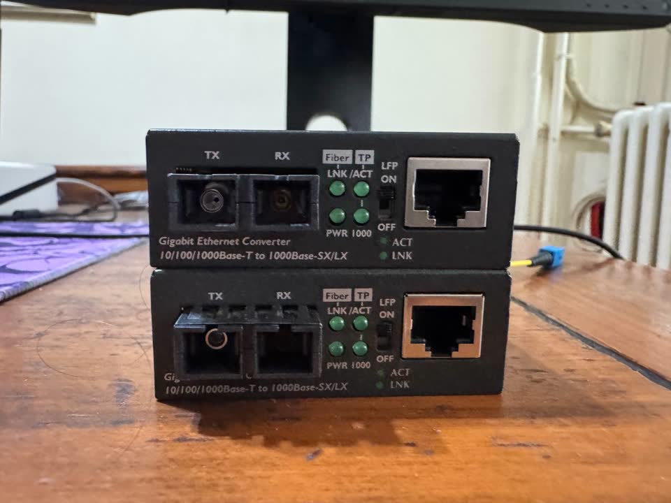 Комплект Gigabit Ethernet медиаконвертеров