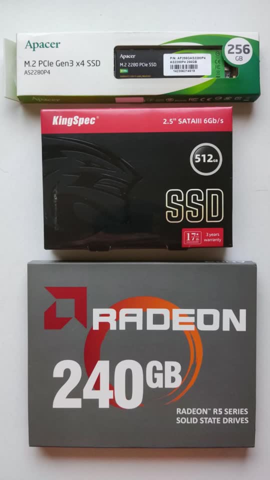 Новые SSD в заводской упаковке