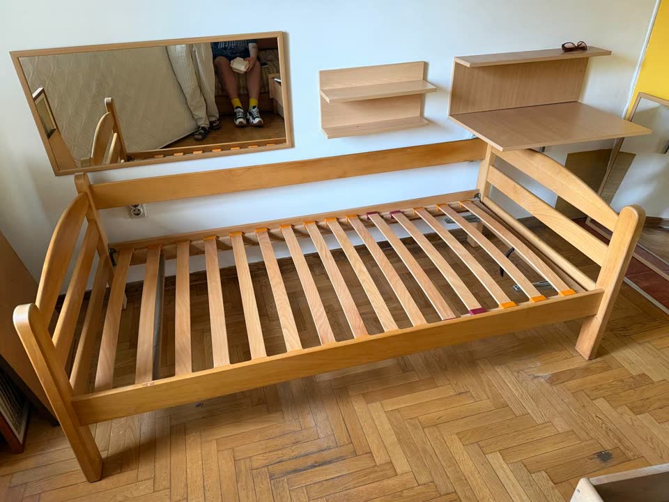 Кровать 195x95 см с реечным дном и двумя ящиками