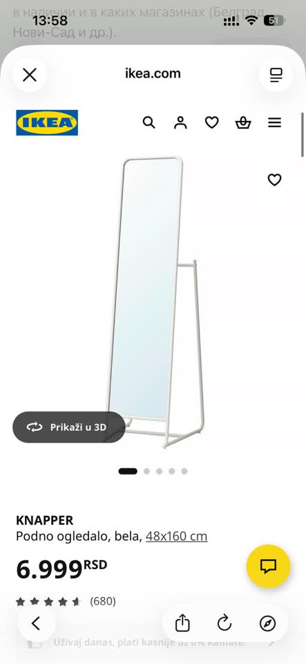KNAPPER ogledalo kao novo