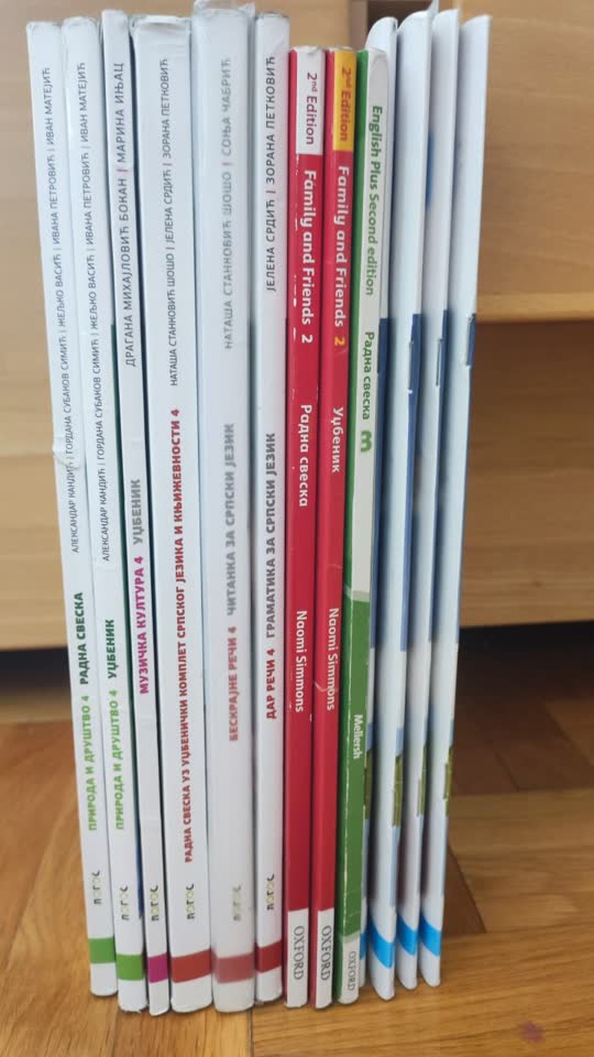 Kompleti udžbenika za 4, 5. i 7. razred