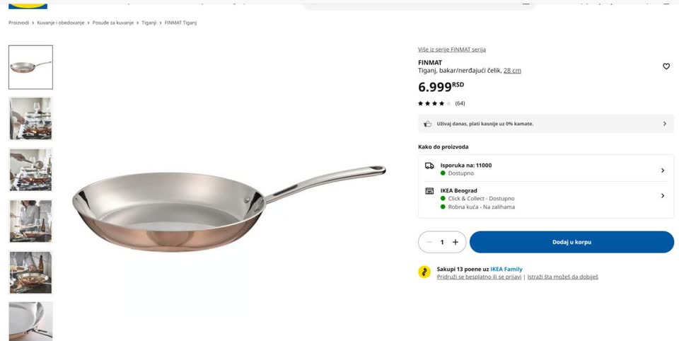 Metalna tiganj IKEA