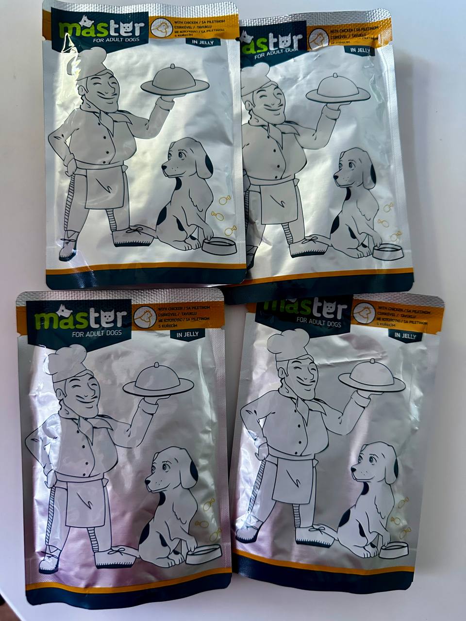 Master. Корм для взрослых собак, курица в желе
