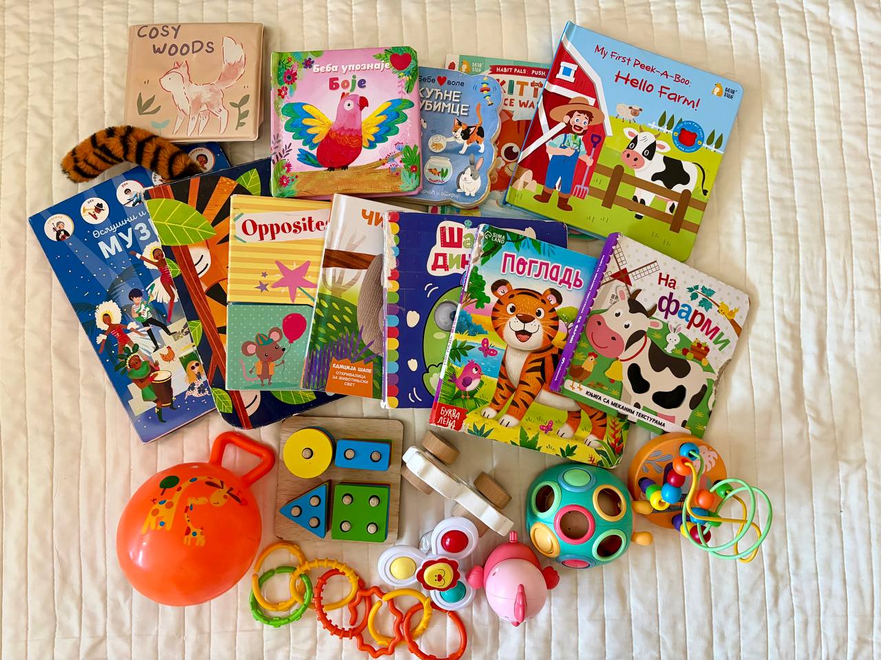 1. Набор книжек и игрушек для малышей до ~1,5 лет - за фрукты