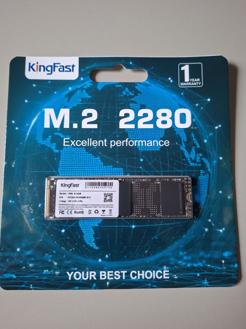 SSD Kingfast F8N, M.2, 512GB, 2280