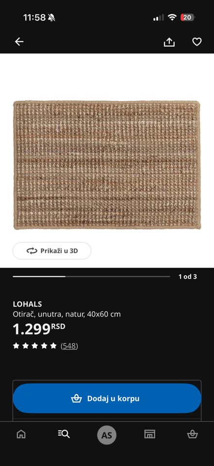 Коврик IKEA LOHALS