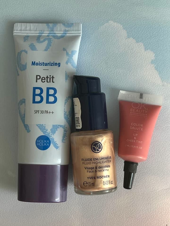 BB крем, хайлайтер, румяна