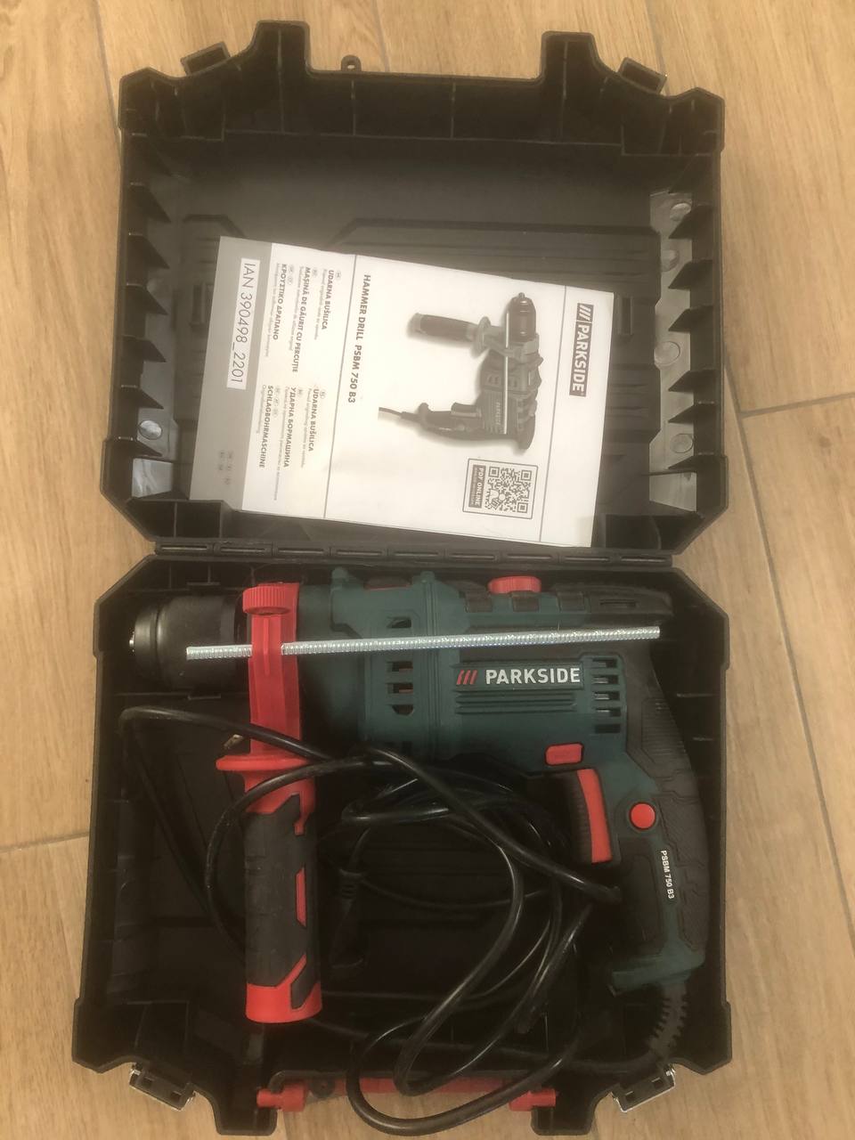 Электродрель Parkside 750w + набор сверл.