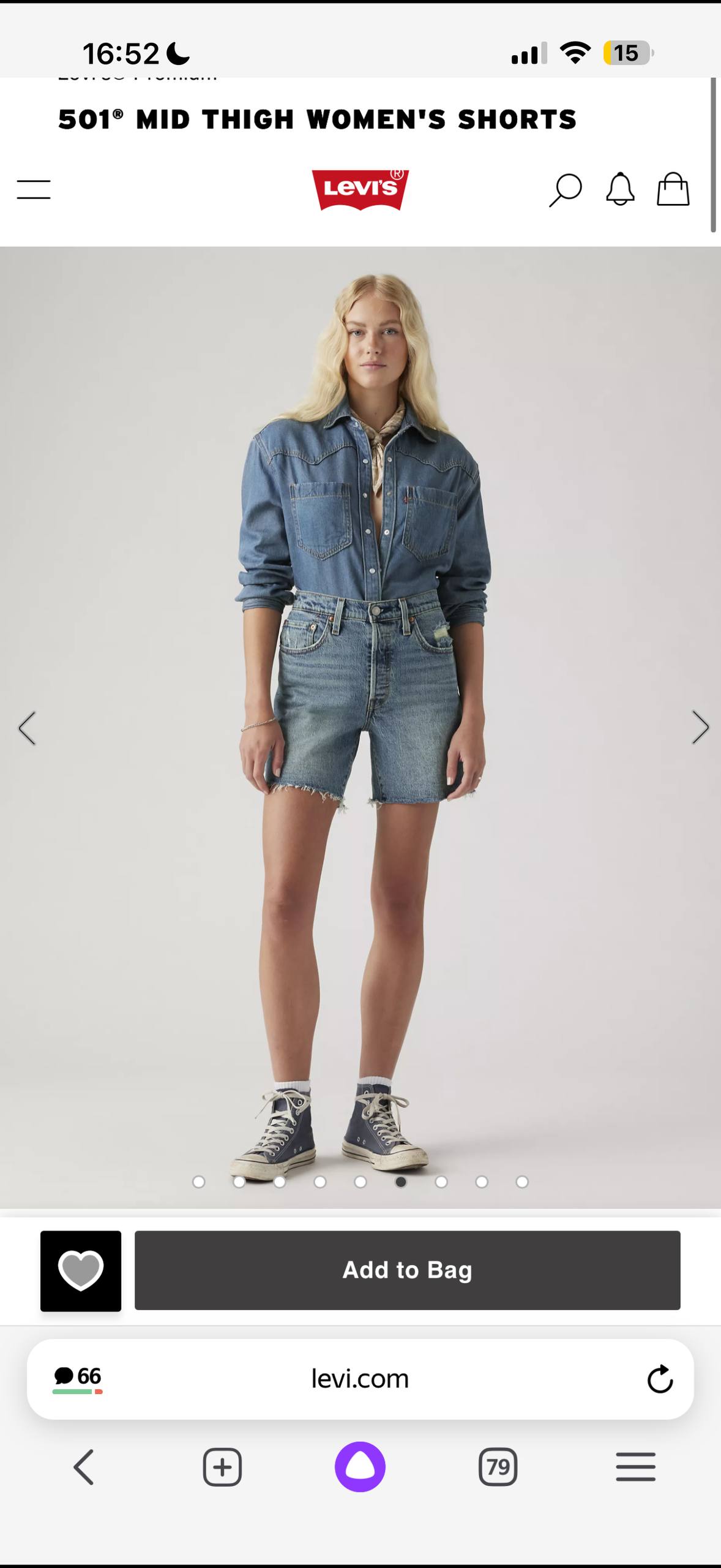 Prodajem šorts Levis 501