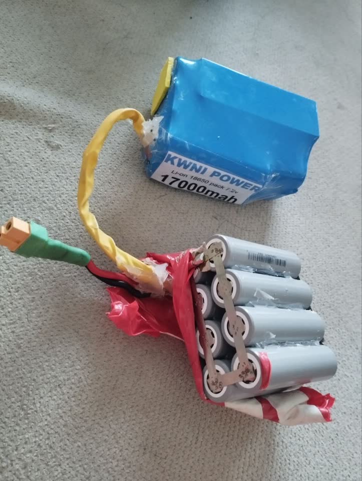 Батарейный блок, 18650 x 16, 7.2 V, 1700 mAh