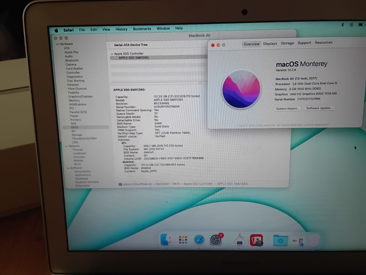 MacBook Air 13" 2017 8/128