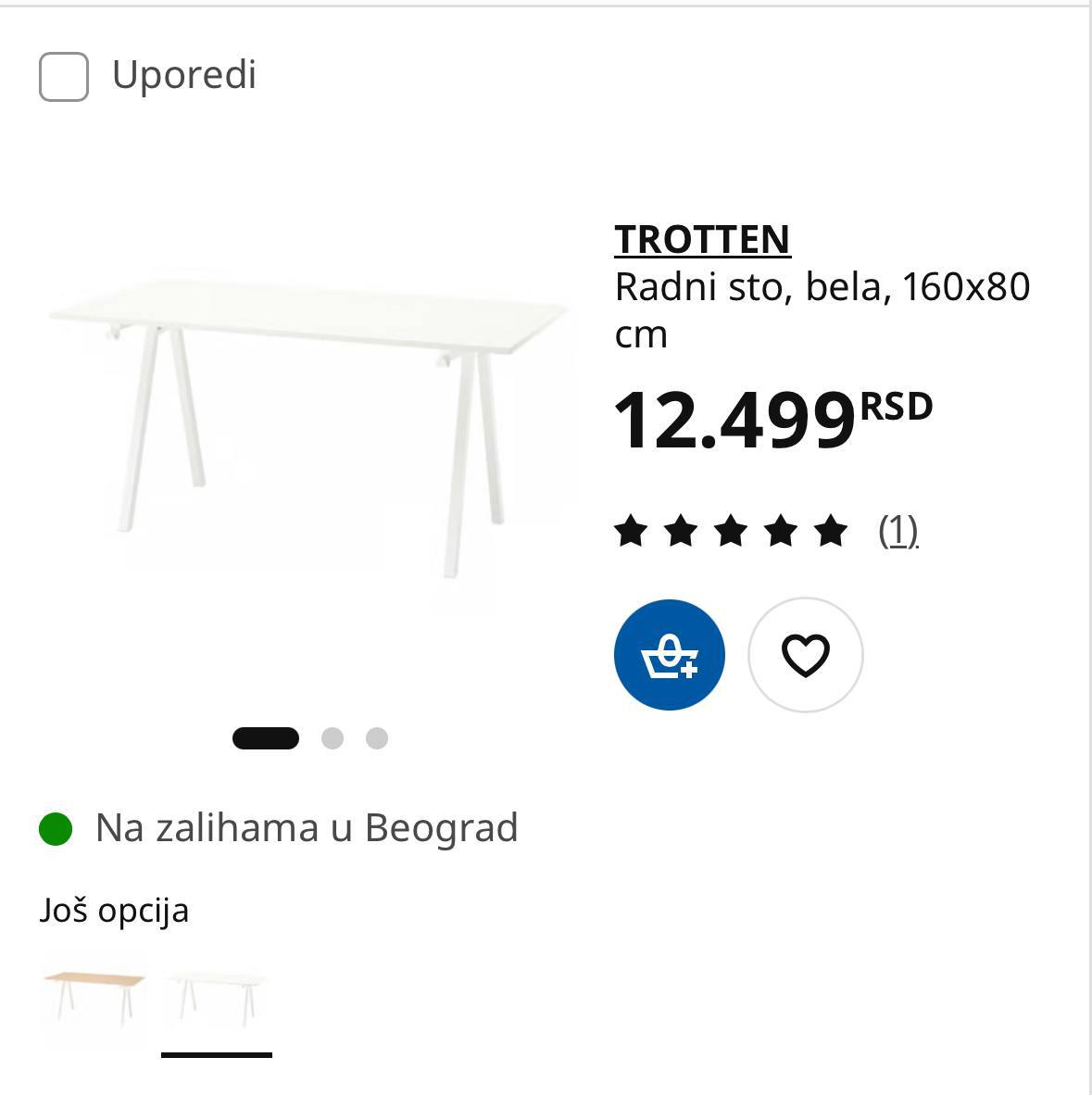 Radni sto IKEA Trotten