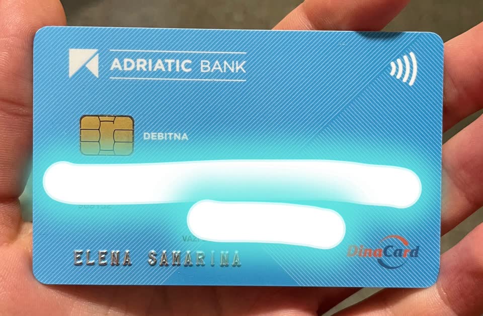 Pronađena bankovna kartica Adriatic