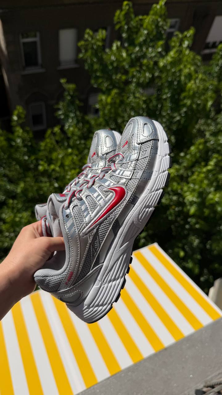Nike P-6000 "Metallic Silver / Varsity Red"