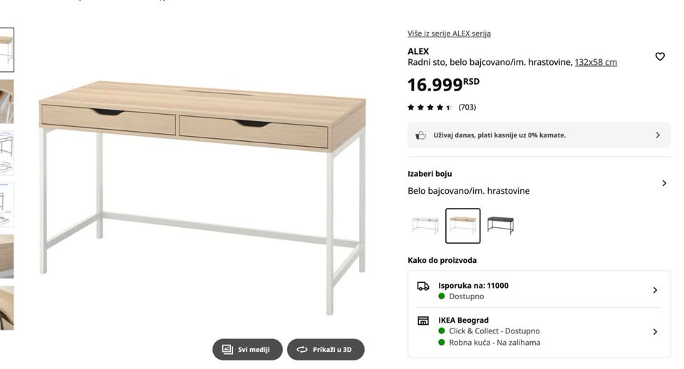 Стол IKEA ALEX