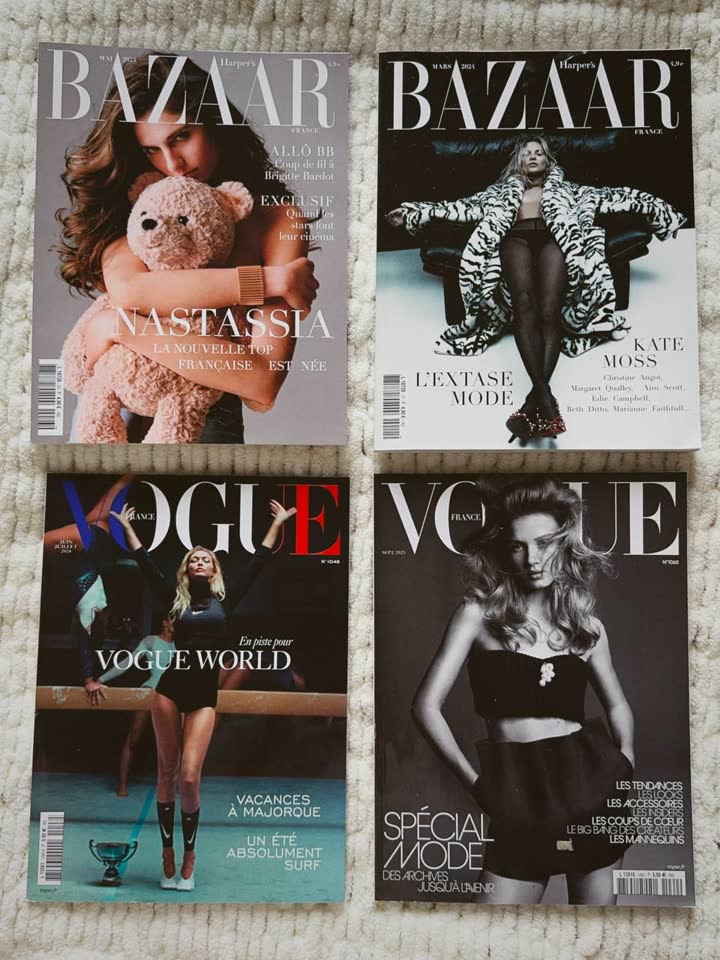 французские vogue и harpers bazaar за 2025 г. + бонусом, венгерский elle и vogue, тоже за 20
