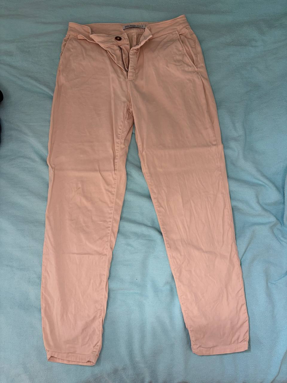 Персиковые брюки Zara, женский клетчатый костюм, маечки и джинсы H&M